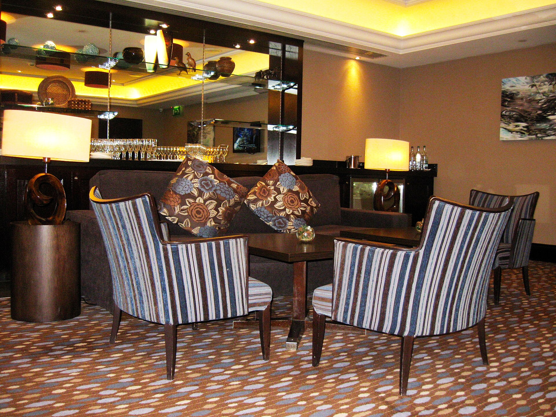 Executive lounge seating at London Hilton on Park Lane